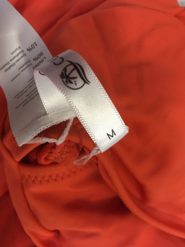 Photo 1 of CUPSHE Women's V Neck One Piece Swimsuit color orange size medium 
