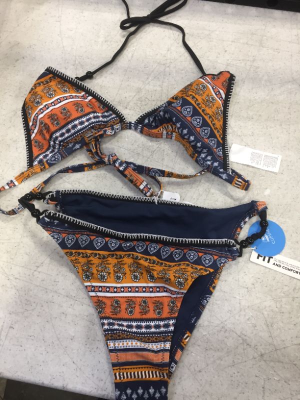 Photo 2 of Baylee Paisley Triangle Halter Bikini
