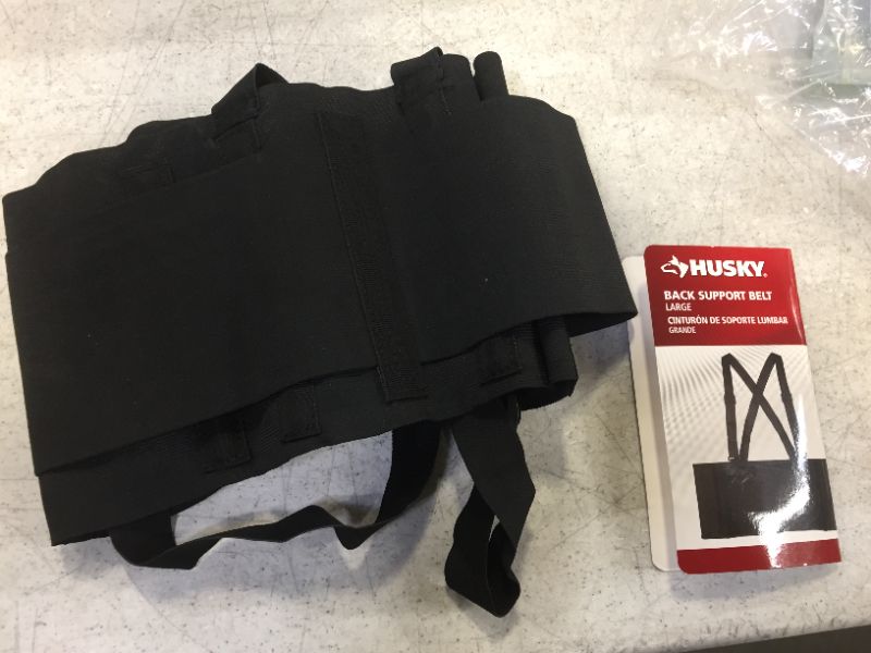 Photo 2 of Husky Black Back Brace Support Belt Large
