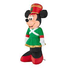 Photo 1 of 3.5 ft Pre-Lit LED Airblown Disney Minnie as Toy Soldier Christmas Inflatable
