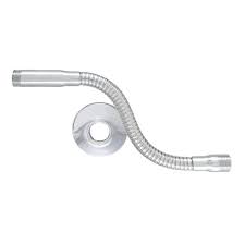 Photo 1 of 11 in. Shower Arm with Flexible Flange, Chrome
