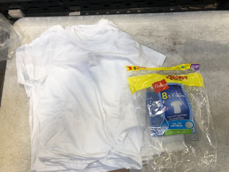 Photo 1 of Hanes Boys' 7pk Crew T-Shirt - White XS---7 pack not 8 