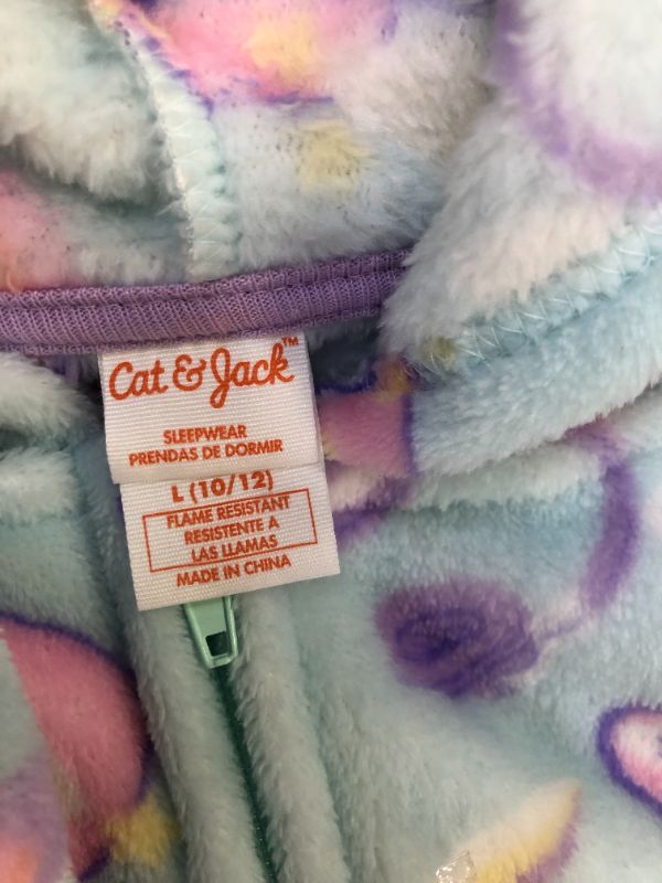 Photo 3 of Girls' Hooded Blanket Sleeper Pajama Jumpsuit - Cat & Jack™ size large 