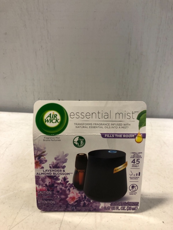 Photo 2 of Air Wick Essential Mist, Essential Oil Diffuser, Diffuser + 1 Refill, Lavender and Almond Blossom, Air Freshener, 2 Piece Set