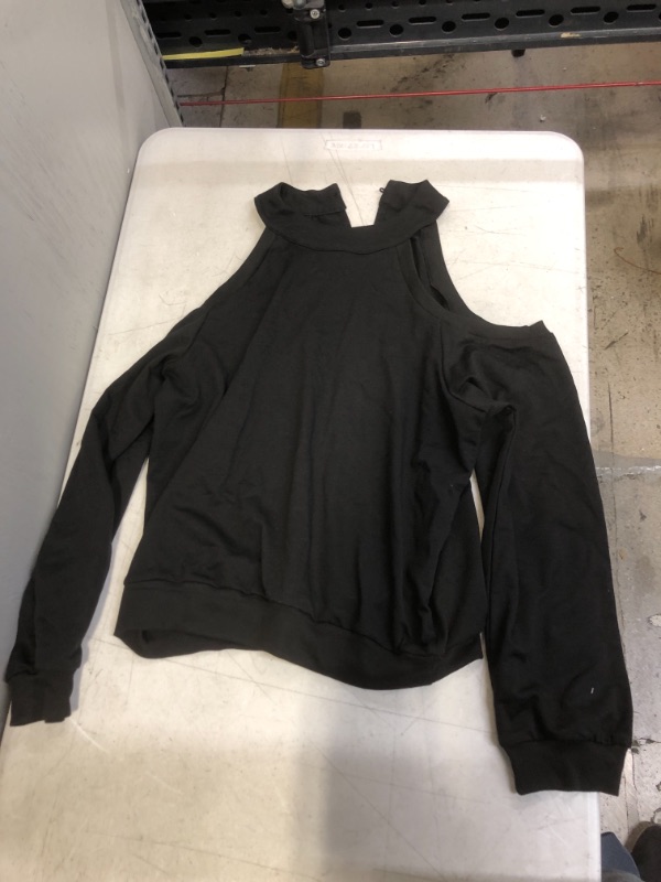 Photo 1 of Generic Black Off Shoulder Long Sleeve Top. Large