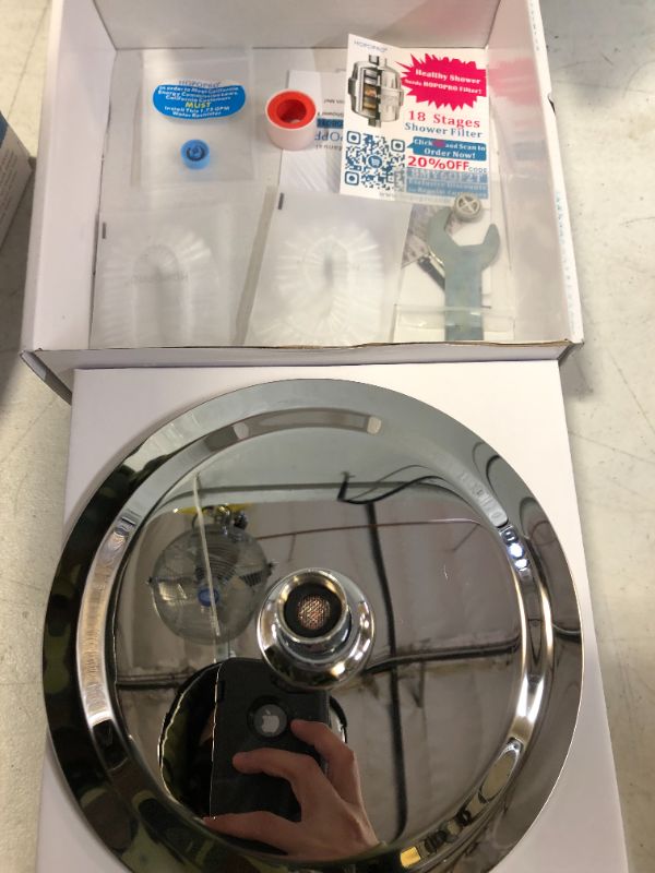 Photo 1 of 8 Inch Rain Showerhead Hopopro High Pressure Fixed Shower Head High Flow Shower Head with Adjustable Metal Swivel Ball Joint for Luxury Shower Experience Even at Low Water Flow
