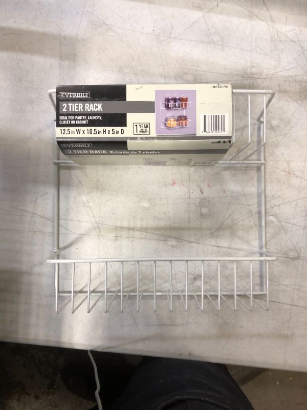 Photo 2 of 2 Tier Rack - 12 in. W x 14 in. H x 3 in. D Wire Shelf
