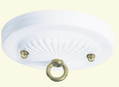 Photo 1 of 5 in. White Traditional Canopy Kit for Ceiling Light Fixtures
OPENED PACKAGE 