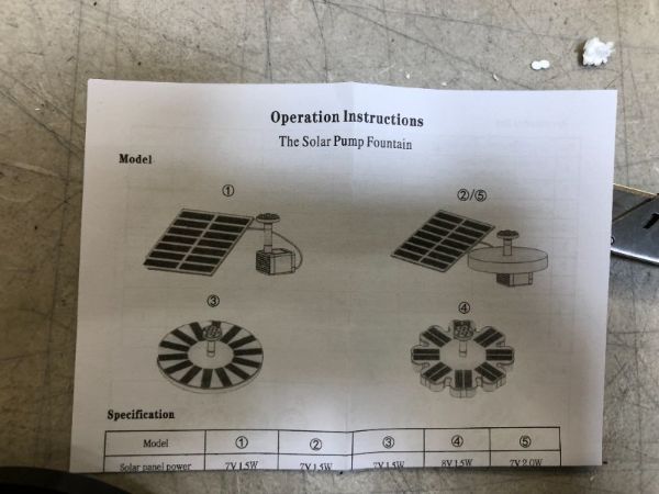 Photo 4 of 10 pack of Solar Fountain for Bird Bath, Solar Powered Fountain Pump 1.5W Free Standing Floating Birdbath Water Pumps for Garden, Patio, Pond and Pool