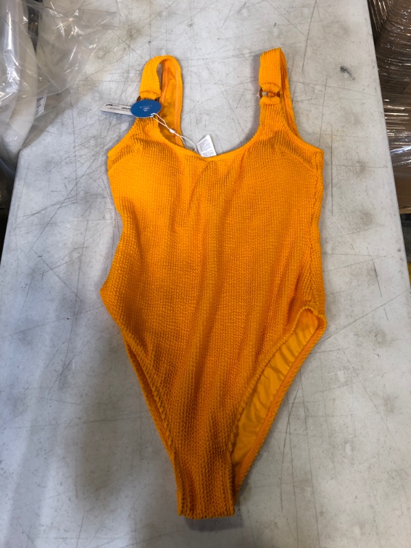 Photo 2 of Cupshe Chaya Orange Scoop O-Ring One Piece Swimsuit. Medium
