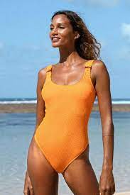 Photo 1 of Cupshe Chaya Orange Scoop O-Ring One Piece Swimsuit. Medium
