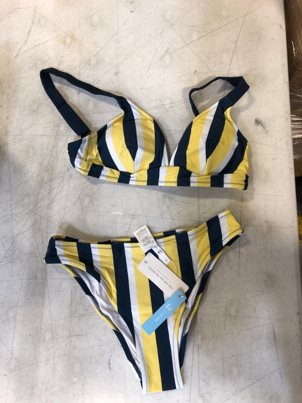 Photo 2 of CUPSHE Rayne Striped Low Waisted Bikini. Small
