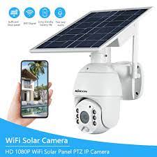 Photo 1 of Wireless Wifi Solar Powered WiFi PTZ Security Camera with 15000mAh Rechargeable Battery Outdoor Home Surveillance