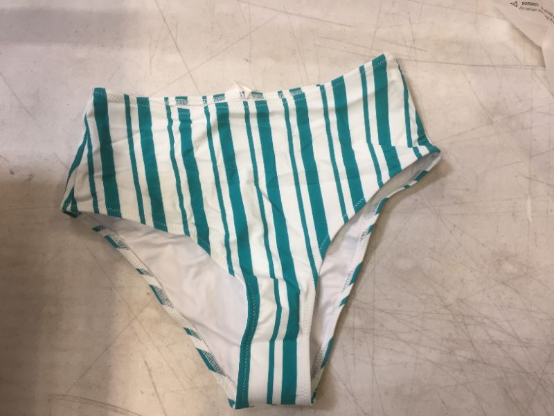 Photo 2 of Aubree Stripe High Waisted Bikini Bottom
