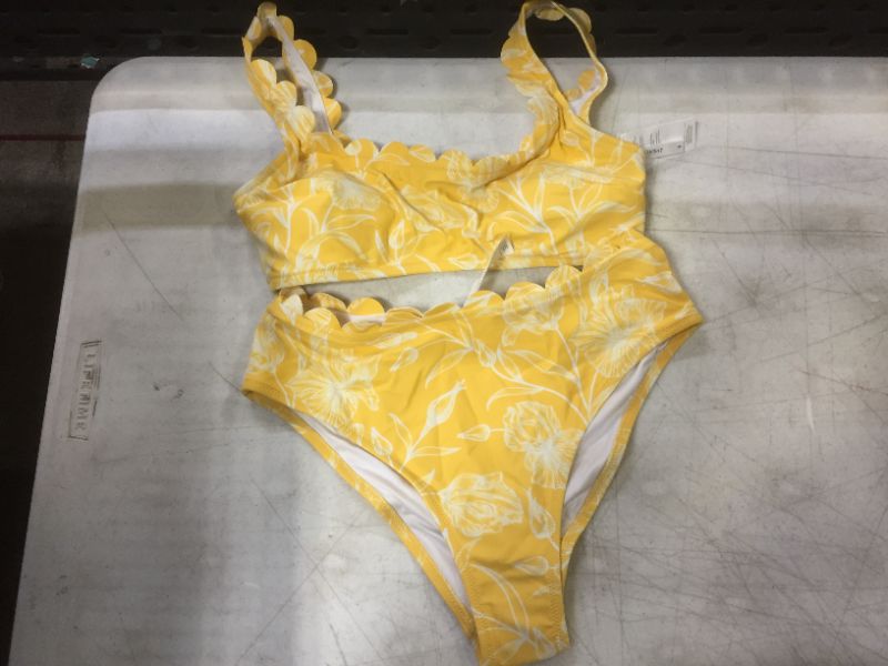 Photo 2 of Charleigh Floral Yellow Wide Straps Bikini

