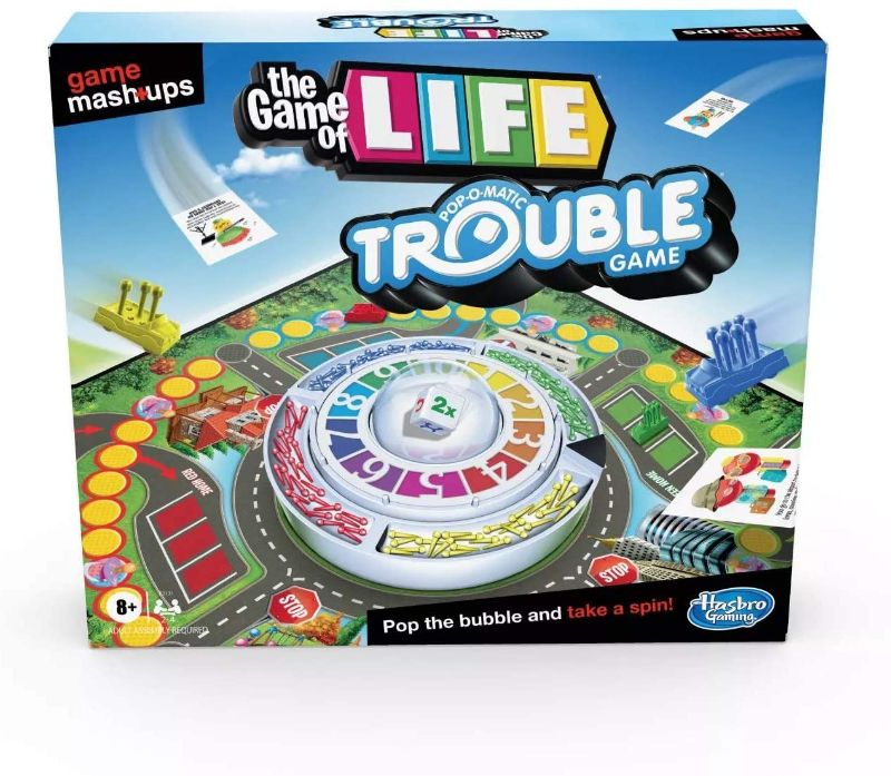 Photo 1 of Game Mashups - The Game of Life Trouble Game
