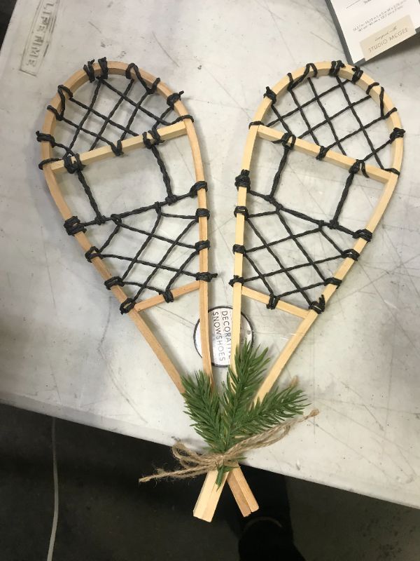 Photo 2 of 2ct Wood Snowshoes - Bullseye's Playground™
