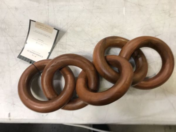 Photo 2 of 2.5" x 17" Decorative Teak Wood Chain Figurine - Threshold™ designed with Studio McGee
