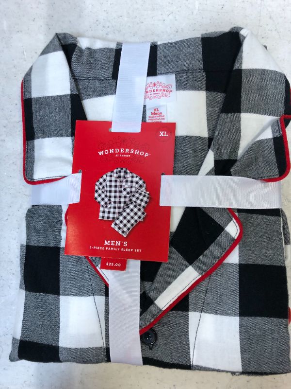 Photo 2 of Men's Plaid Flannel Pajama Set - Wondershop™ White SIZE XL
