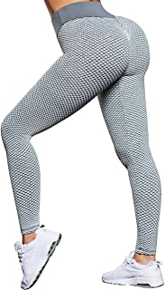 Photo 1 of OMKAGI Sexy Butt Lifting Workout Leggings for Women Textured Booty High Waist Yoga Pan