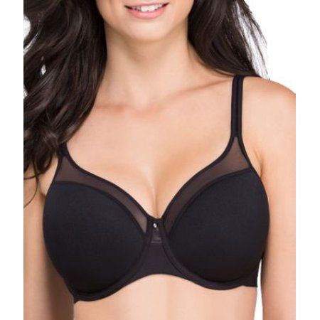 Photo 1 of Bali One Smooth U Ultra Light Convertible Underwire T-Shirt Full Coverage Bra-3439, Dd , Black