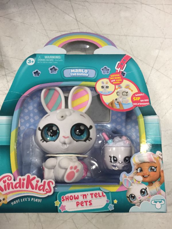 Photo 1 of Kindi Kids Show N Tell Pets - Marlo The Bunny - 4" Pet and Shopkin Accessory - 2pc
