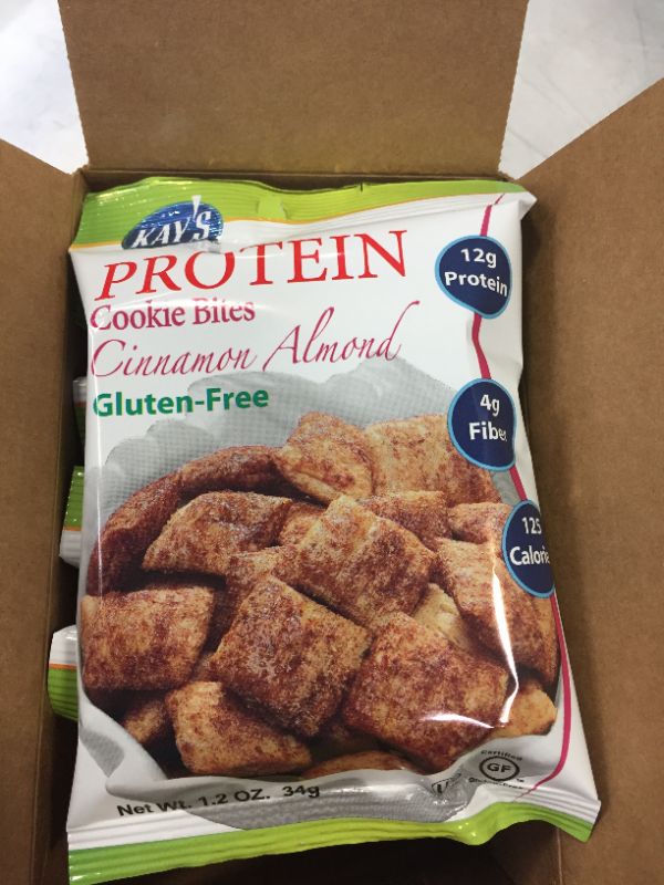 Photo 4 of ***SET OF 2 *** Kay's Naturals Protein Cookie Bites, Cinnamon Almond, Gluten-Free, Low Fat, Diabetes Friendly, All Natural Flavorings, 1.2 Ounce (Pack of 6) --- EXP 12/15/2022
