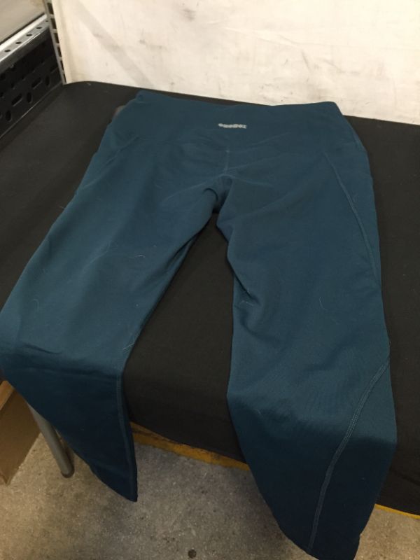 Photo 2 of DARK TEAL HIGH WAIST LEGGINGS WITH SIDE POCKET SIZE LARGE 