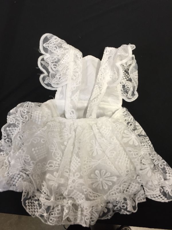 Photo 3 of INFANT MESH DRESS WHITE SIZE 90 -- APPEARS TO BE SIZE 06 MONTHS 