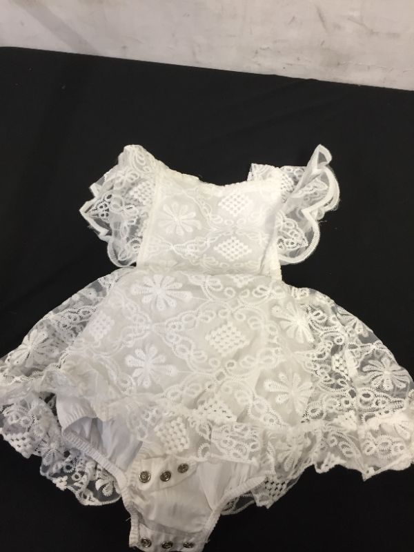 Photo 1 of INFANT MESH DRESS WHITE SIZE 90 -- APPEARS TO BE SIZE 06 MONTHS 