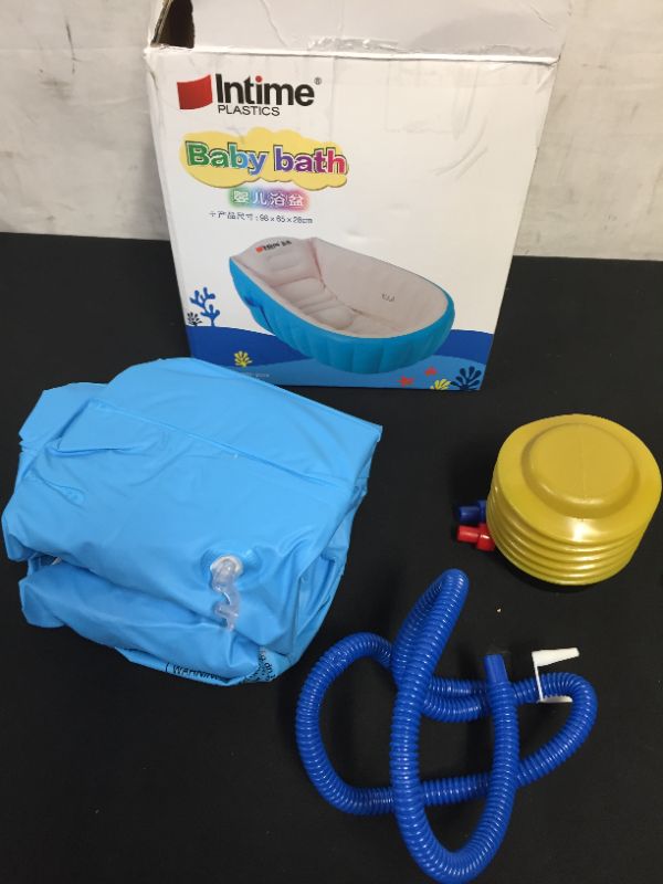 Photo 1 of INTIME PLASTIC BABY BATH INFLATABLE WITH PUMP -- UNABLE TO TEST 