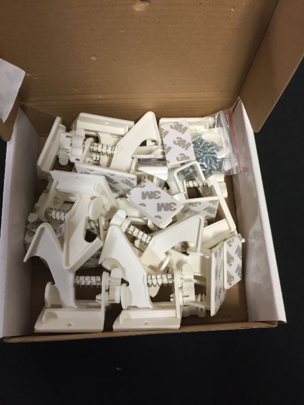 Photo 1 of MAISI 12 PACK CHILD SAFETY CABINET LOCKS -- MISSING SOME SETS TO LOCKS 