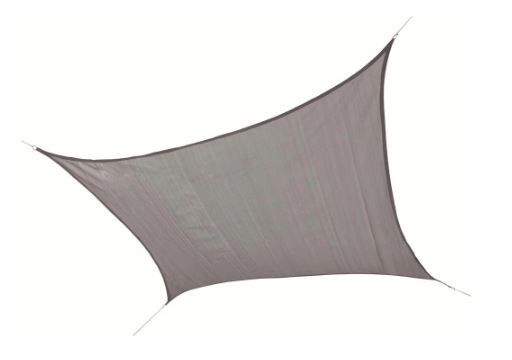 Photo 1 of 12 ft. x 12 ft. Stone Gray Square Shade Sail
