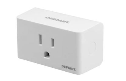 Photo 1 of 10 Amp 120-Volt Smart Hubspace Wi-Fi Bluetooth Plug with Single Outlet Works with Amazon Alexa and Google Assistant
