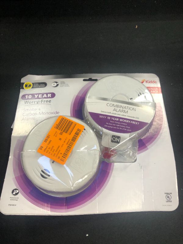 Photo 2 of 10-Year Worry Free Smoke & Carbon Monoxide Detector, Lithium Battery Powered with Voice Alarm, 2-Pack
