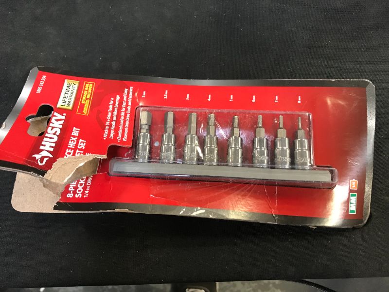 Photo 1 of 1/4 in. Drive Metric Hex Bit Socket Set (8-Piece)
