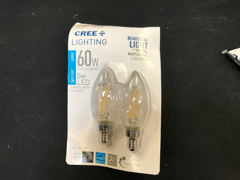 Photo 1 of 60-Watt Equivalent (5000K) B11 Candelabra Exceptional Light Quality Dimmable E12 LED Light Bulb Daylight (2-Pack)
