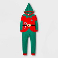 Photo 1 of Kids' Elf Pajama Jumpsuit - Cat & Jack™ Red Size 4