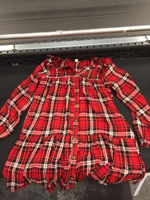 Photo 2 of Girls' Plaid Woven Long Sleeve Dress - Cat & Jack