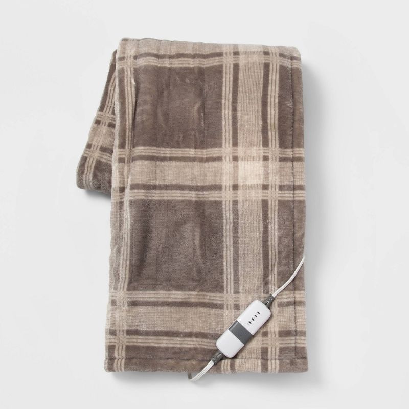 Photo 1 of 50"x60" Electric Patterned Sherpa & Microplush Throw Blanket - Threshold™
