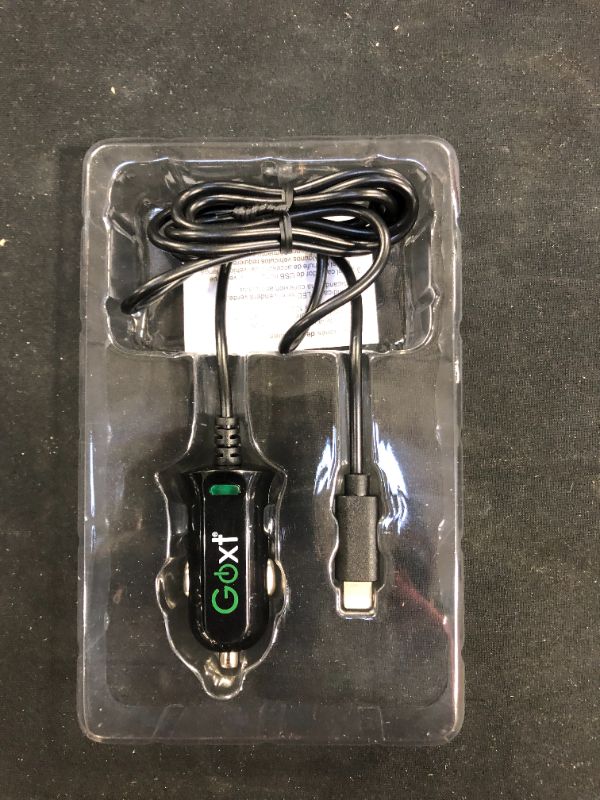 Photo 1 of GoXT 12-Volt Car Charger with Lightning Connector in Black	