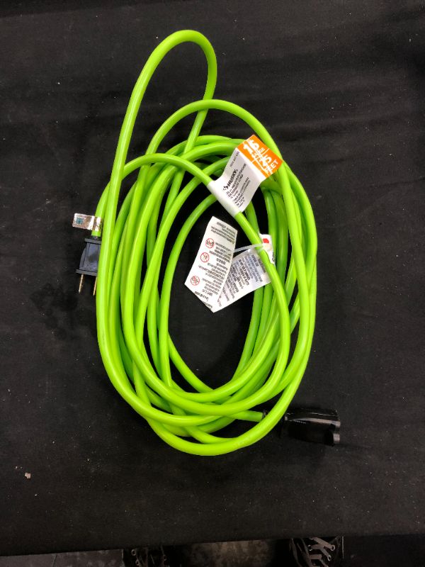 Photo 1 of 25 ft. 16/2 Indoor/Outdoor Extension Cord, Green
