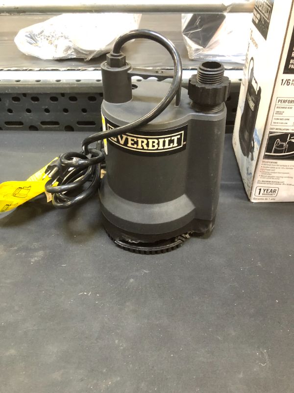 Photo 3 of 1/6 HP Plastic Submersible Utility Pump