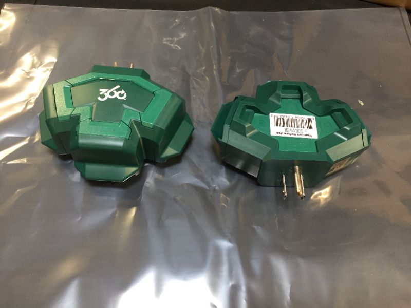 Photo 2 of 360 Electrical 3-Outlet Power Hub Adapter Green
-- 2 PACK 