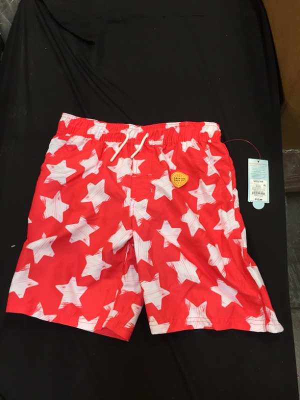 Photo 1 of Generic Red Star Designed Swimming Trunks. Large