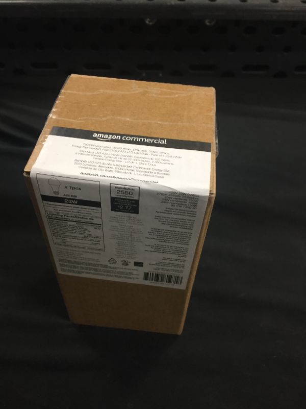 Photo 1 of AmazonCommercial 150 Watt Equivalent, 25000 Hours, Dimmable, 2550 Lumens, Energy Star Certified, High Output A23 LED Light Bulb - Pack of 1, Soft White
