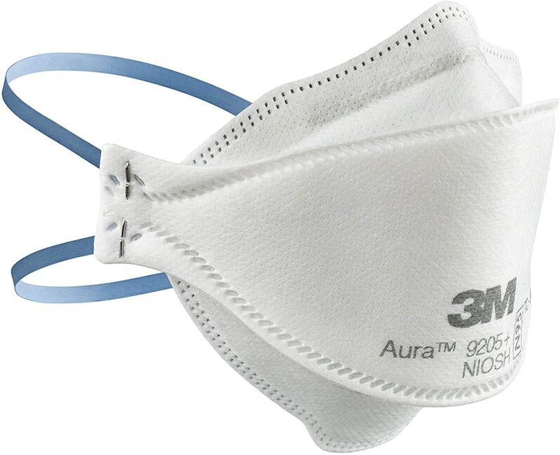 Photo 1 of 3M Aura Particulate Respirator 9205+ N95, 20/Pack---A FEW MASKA ARE MISSING---
