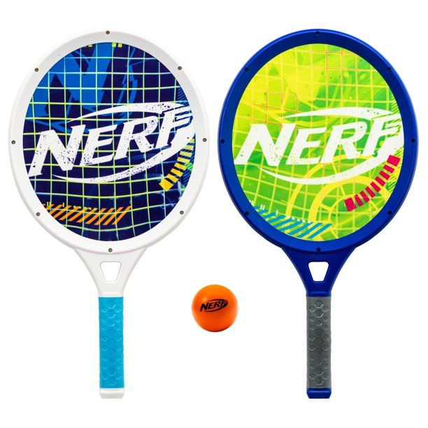 Photo 1 of Nerf Foam Tennis Set for Kids - 2 Player Kids Tennis Set - Jumbo Rackets and Foam Tennis Ball
---DIRTY FROM EXPOSURE---