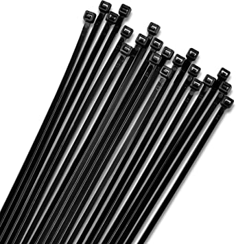 Photo 1 of 12 Inch Zip Cable Ties Black (100 Pack),