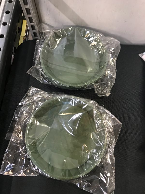 Photo 1 of  Green Plant Saucer Heavy Duty Sturdy Drip Trays for Indoor and Outdoor Plants (2pack of 5, Round)
2 PCK
